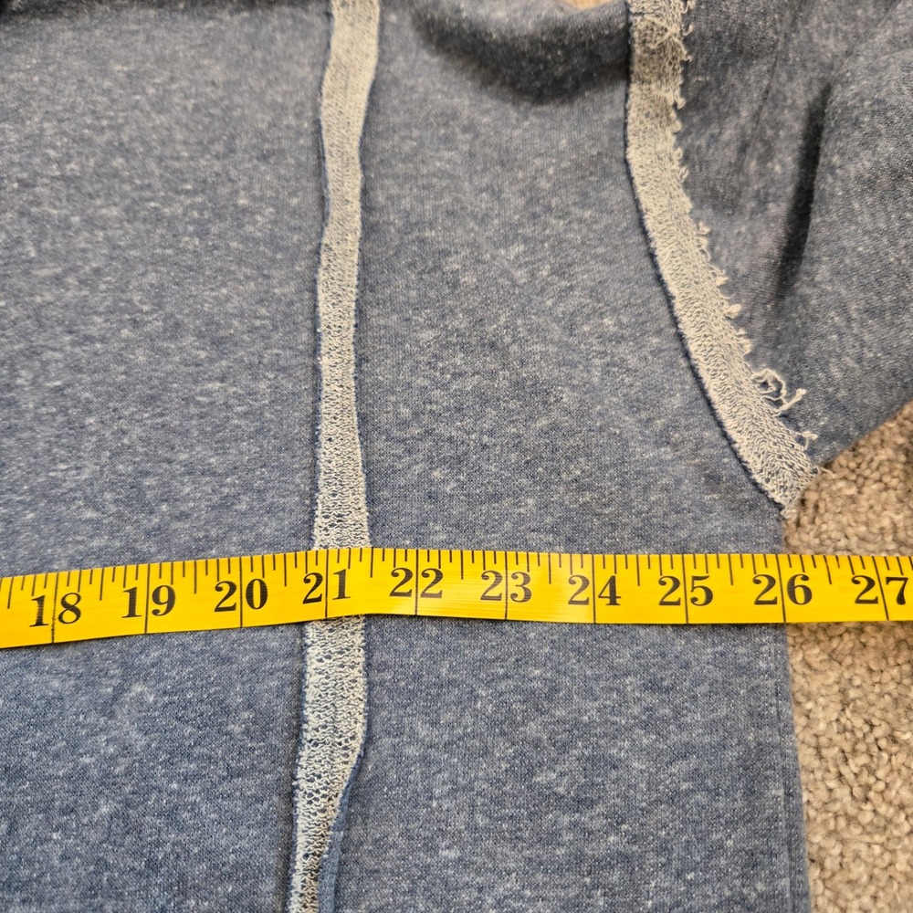Zenana Blue Heathered Exposed Seam Sweatshirt oversized Plus Size 1X 2X - Picture 7 of 8